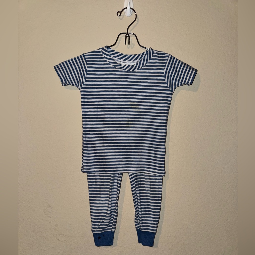 Roudelain 2T blue & white striped Pajamas